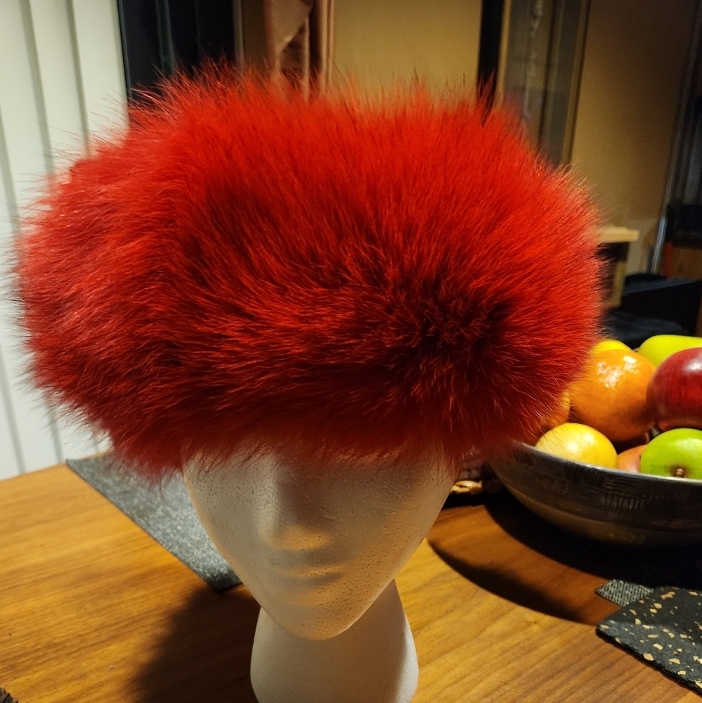 Genuine Red Hatters Fox fur headband
